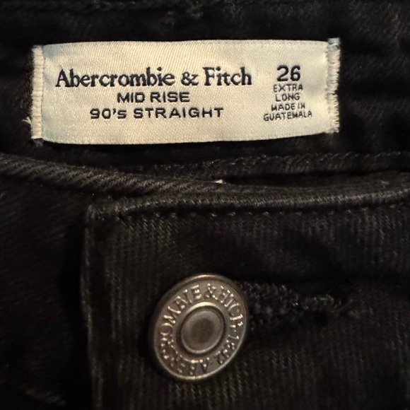 Abercrombie Mid-Rise Curve Love Black Women's Jeans Size 26 Extra Long - Picture 3 of 8